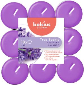 Bolsius Theelichten True Scents Lavendel 18 Stuks
