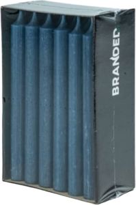 Branded By multipack met korte dinerkaarsen dark blue