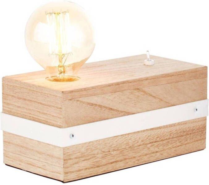 Brilliant tafellamp Whitewood 1-lichts hout