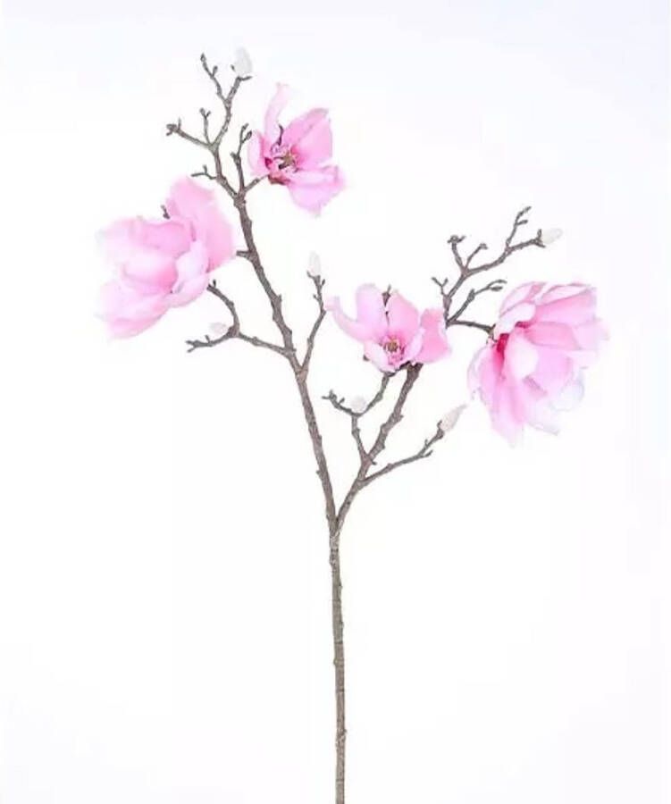 Buitengewoon de Boet Magnolia Tak 2-taks Pink 86 cm kunstplant