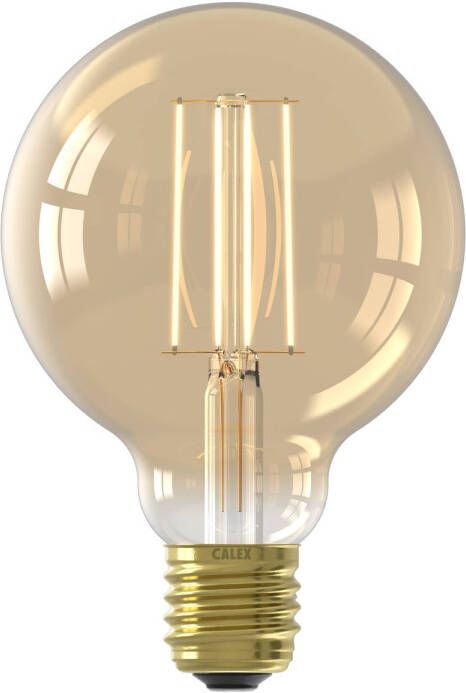 Calex Filament LED Lampe G95 Vintage Lichtquelle E27 Globe Gold Dimmbares warmweißes Licht