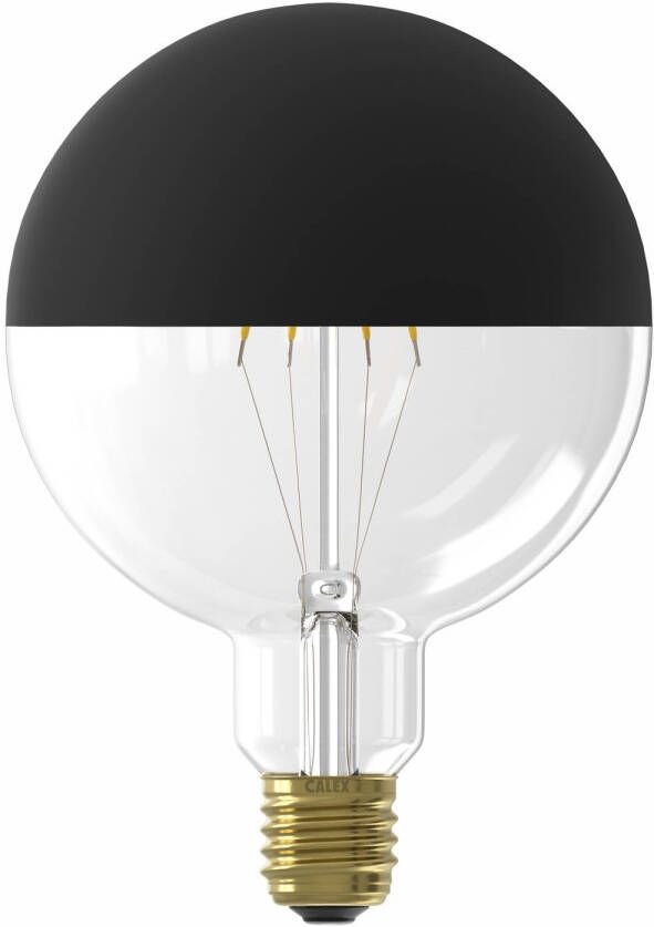 Calex LED-lamp E27 4W Kopspiegel Globelamp Zwart dimbaar