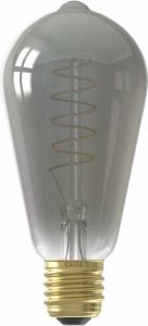 Calex Led-lamp E27 4w Volglas Rustieklamp Titanium Dimbaar