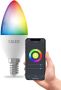 Calex LED Lamp Smart Kaarslamp B35 E14 Fitting Dimbaar 5W Aanpasbare Kleur CCT RGB Mat Wit - Thumbnail 1