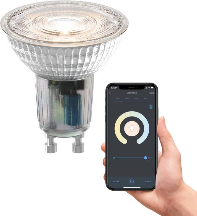 Calex LED Spot Smart Reflectorlamp GU10 Fitting 5W Aanpasbare Kleur CCT Wit
