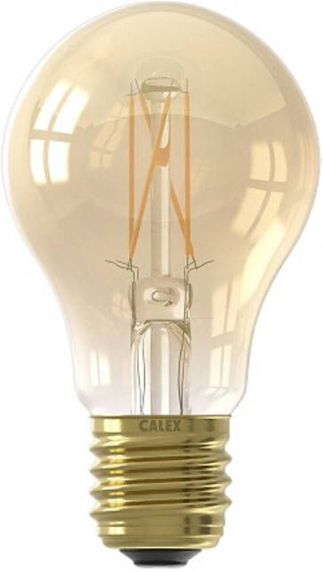 Calex LED volglas Filament Standaardlamp 220-240V 4W 310lm E27 A60 Goud 2100K CRI80 Dimbaar