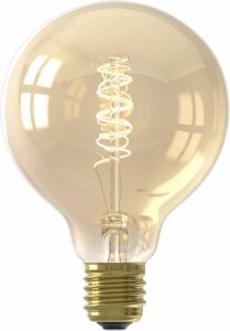 Calex Led Volglas Flex Filament Globelamp 220-240v 4w 200lm E27 G95 Goud 2100k Dimbaar