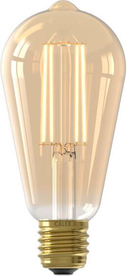 Calex Filament LED-Lampe Rustikale Vintage-Lichtquelle 4W E27 Edison ST64 Gold Dimmbares warmweißes Licht
