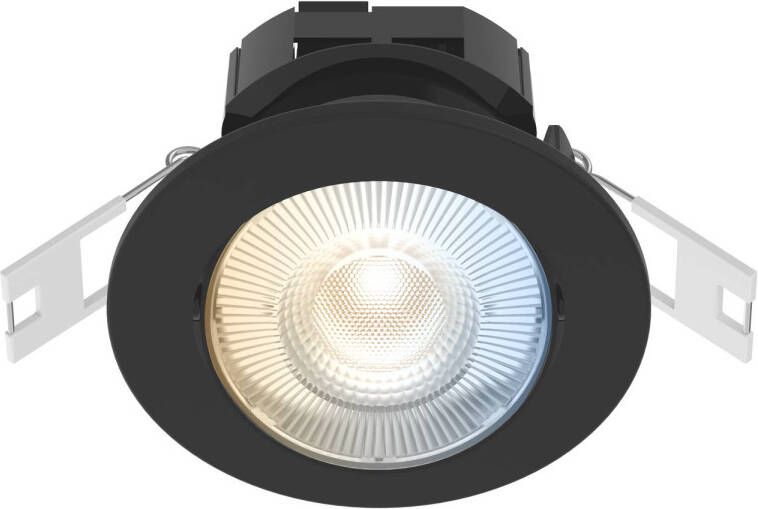 Calex Smart Einbaustrahler Smart LED Deckenleuchte Schwarz WiFi Spot Neigbar Dimmbares warmweißes Licht 5W