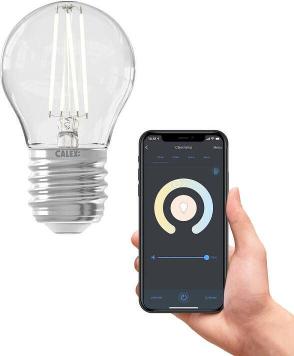 Calex Slimme Lamp Wifi LED Filament Verlichting E27 Smart Lichtbron Helder Dimbaar Warm Wit licht 4.9W