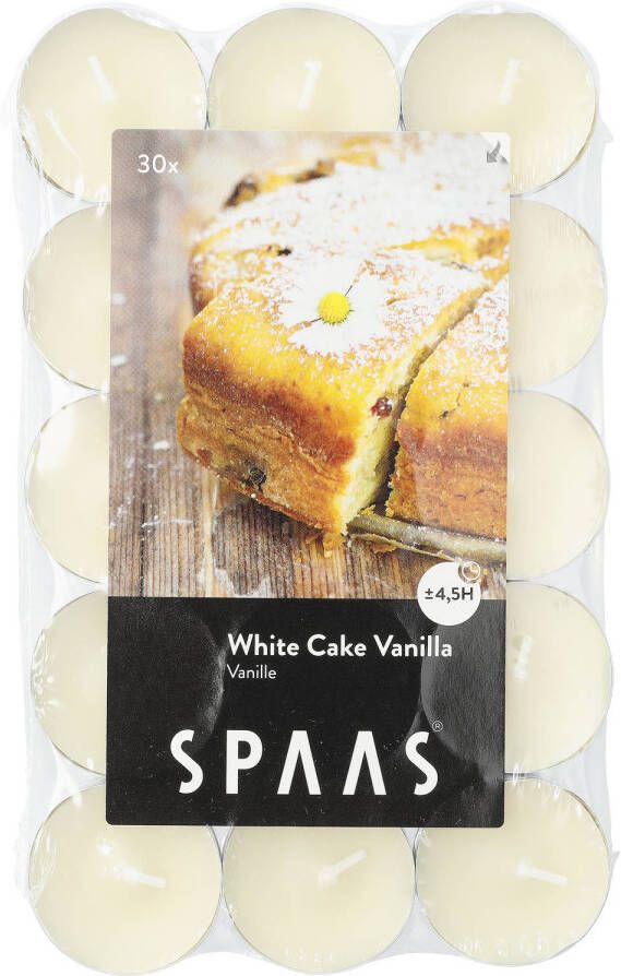 Candles by Spaas Geurtheelicht 30st White Cake Vanilla