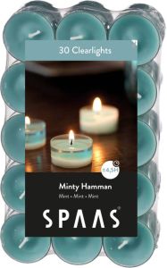 Candles by Spaas geurtheelichten Minty Hammam 30 stuks