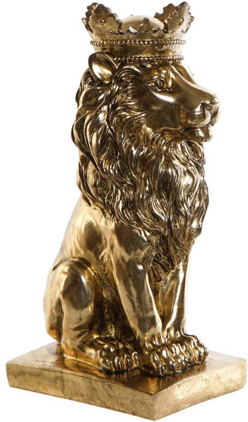 CASA DI ELTURO Decoratief beeld Royal Lion Goud H34 cm