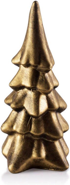 CASA DI ELTURO Goudkleurige keramische Kerstboom H21 cm