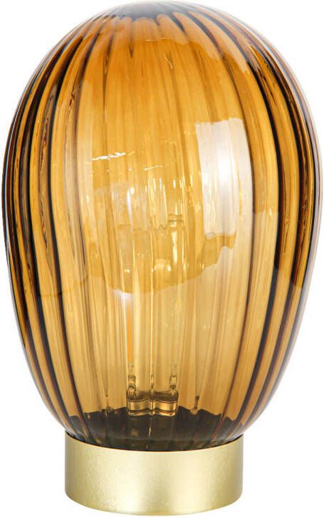 CASA DI ELTURO LED Tafellamp Amber Bruin Goud Werkt op batterijen (incl. lamp) Ø14 X 23 5 CM