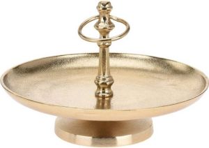 CASA DI ELTURO Serveerschaal Etagere Glam Goudkleurig Ø21 x H16 cm