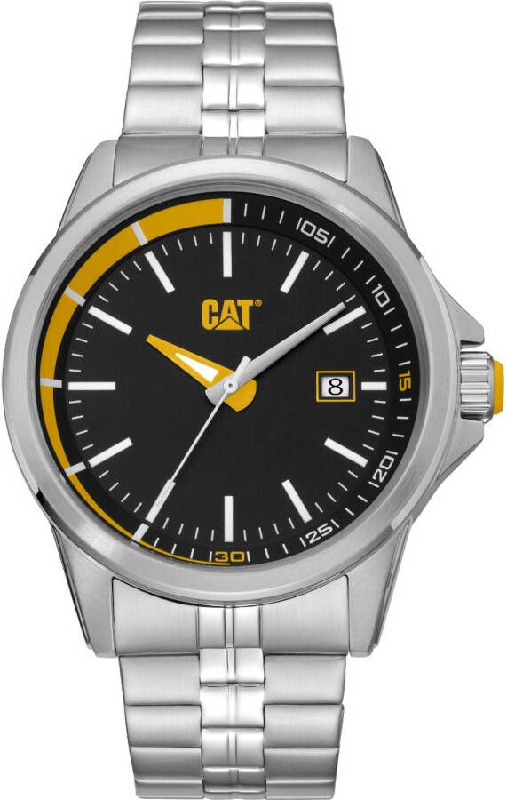 Caterpillar CAT Horloge Slider PY14111127 Stainless steel met datum