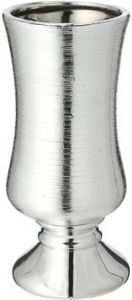 Cepewa Bloemenvaas zilver van keramiek 10 6 x 24 2 cm Stijlvolle bloemen of takken vaas voor binnen Kelkvaas Vazen