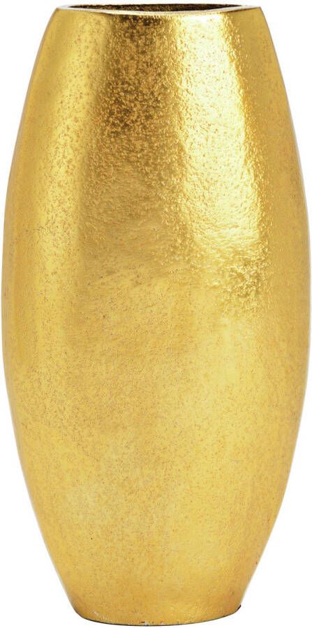 Cepewa Deco Metalen bloemenvaas goud Monaco de luxe D11 x H22 cm Vazen