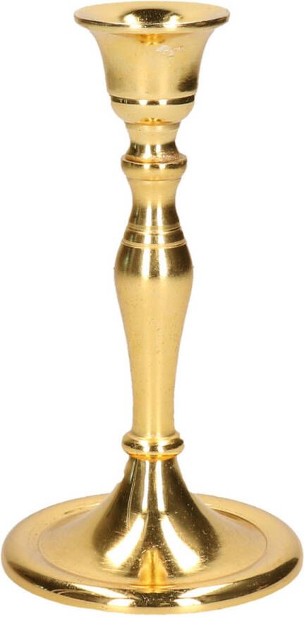 Cepewa Luxe kaarsenhouder kandelaar klassiek goud metaal 10 x 10 x 17 cm Kandelaars voor dinerkaarsen kaars kandelaars