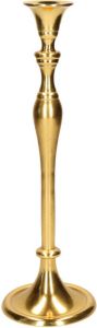 Cepewa Luxe kaarsenhouder kandelaar klassiek goud metaal 10 x 10 x 33 cm Kandelaars voor dinerkaarsen kaars kandelaars