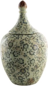 Clayre & Eef Blauwe Decoratieve Pot Ø 20*34 Cm 6ce1387