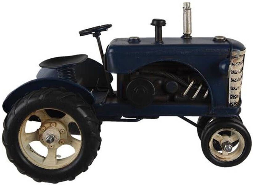 Clayre & Eef Blauwe Model tractor 25*15*18 cm 6Y4611