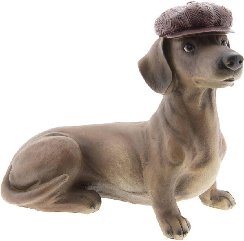 Clayre & Eef Bruine Decoratie hond 35*19*30 cm 6PR2422