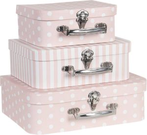 Clayre & Eef Decoratie koffer (set van 3) 64759