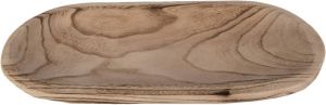 Clayre & Eef Decoratie schaal 40x18x4 cm Bruin Hout Rechthoek Fruitschaal Bruin Fruitschaal