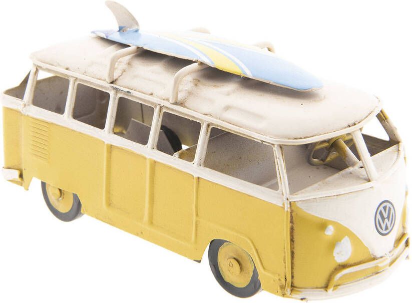 Clayre & Eef Gele VW bus model licentie 13*6*7 cm 6Y2996