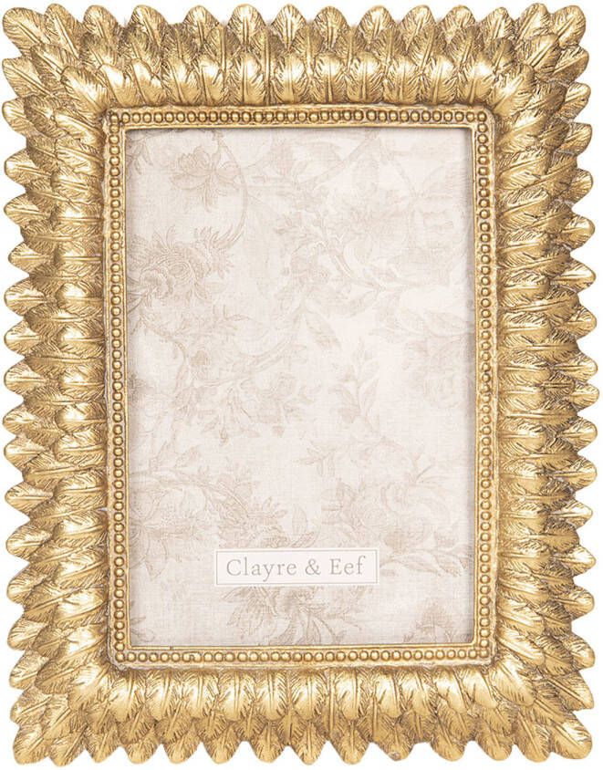 Clayre & Eef Fotolijst 10x15 cm Goudkleurig Kunststof Rechthoek