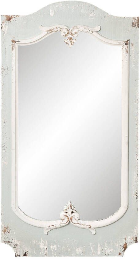 Clayre & Eef Spiegel 56x110 cm Grijs Hout Rechthoek Grote Spiegel
