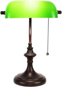 Clayre & Eef Groene Bureaulamp Groen 26*16*38 Cm E27 max 1*40w 5ll-5684