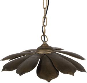Clayre & Eef Hanglamp 41x41x16 124 cm Koperkleurig Ijzer Hanglamp Eettafel Koperkleurig Hanglamp Eettafel