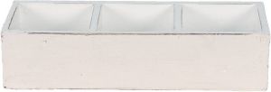 Clayre & Eef Houten kistje 33x12x7 cm Wit Hout Rechthoek Opbergkistje Wit Opbergkistje