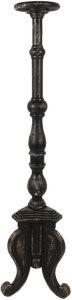 Clayre & Eef Kandelaar 163 cm Zwart Hout Kaarsenstandaard Zwart Kaarsenstandaard