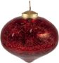 Clayre & Eef Kerstbal Ø 9 Cm Rood Glas Kerstdecoratie Kerstversiering Kerstboomversiering Rood Kerstdecoratie - Thumbnail 2