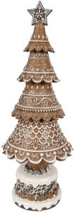 Clayre & Eef Kerstdecoratie Kerstboom 42 cm Bruin Polyresin Bruin