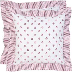 Clayre & Eef kussenhoes 40x40 cm rood katoen 100% katoen