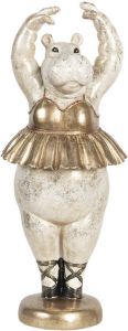 Clayre & Eef Multi Decoratie ballerina nijlpaard 18*18*46 cm 6PR2722
