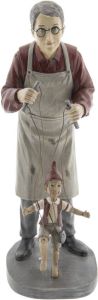 Clayre & Eef Multi Decoratie man met marionet 16*14*36 cm 6PR2417