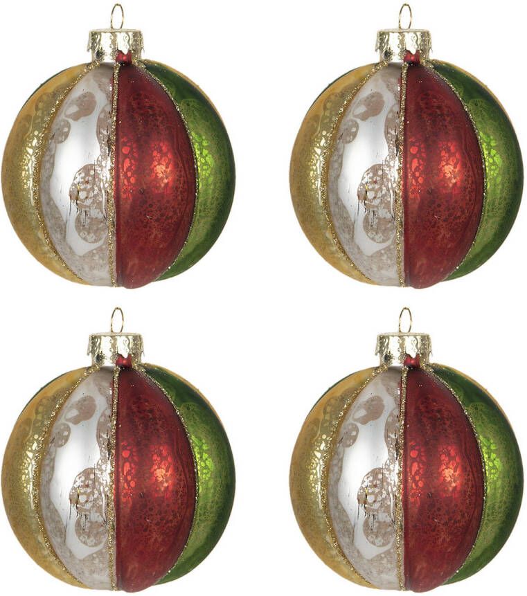 Clayre & Eef Multi Doos kerstballen Ø 8 cm (set 4) 6GL2736