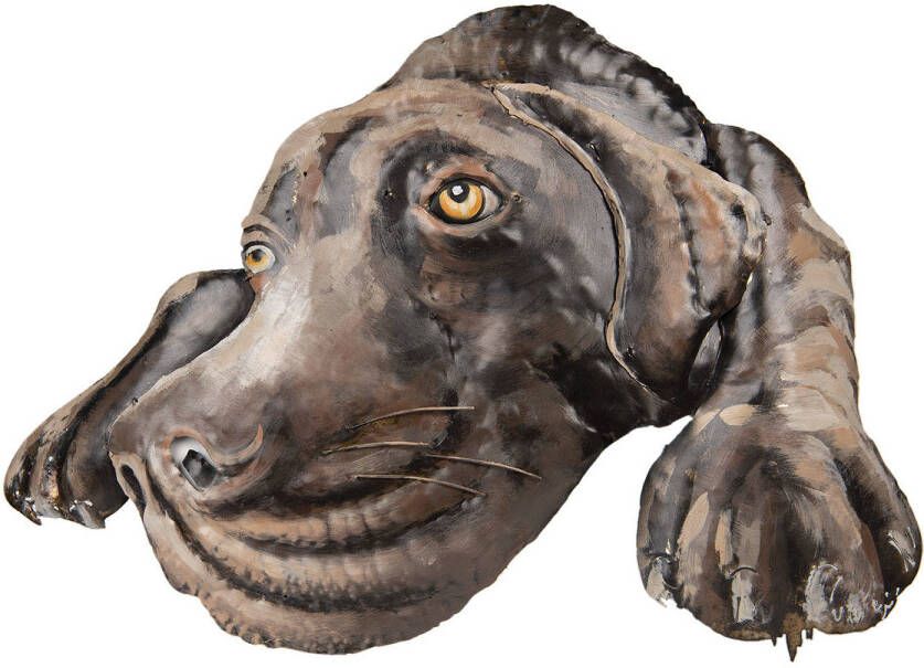 Clayre & Eef Multi Wanddecoratie hond 70*5*52 cm 5WA0119