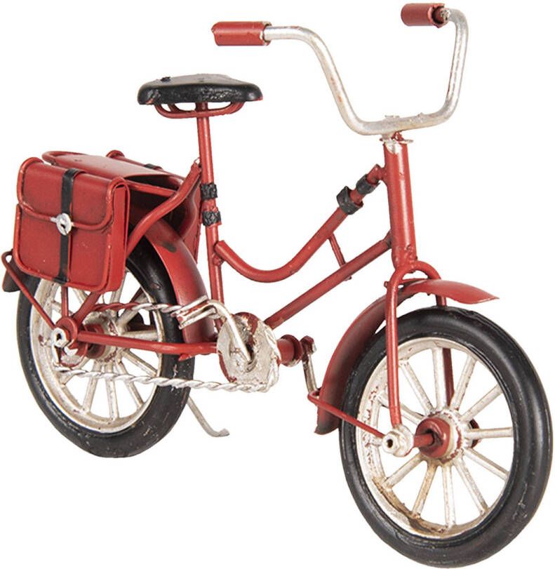 Clayre & Eef Rode Model fiets 16*5*10 cm 6Y3389