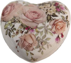Clayre & Eef Roze Decoratie Hart 11*11*4 Cm 6ce1414