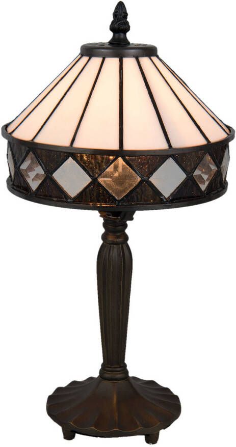 Clayre & Eef Tafellamp Tiffany Ø 20*36 cm E14 max 1*40W 5LL-5197
