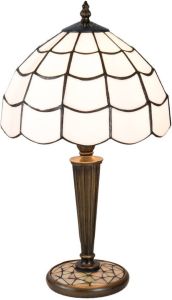 Clayre & Eef Tafellamp Tiffany Ø 25*43 Cm E27 max 1*40w 5ll-5936