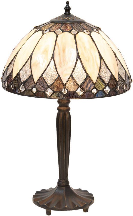Clayre & Eef Tafellamp Tiffany Ø 30*46 cm E27 max 1*60W 5LL-5987