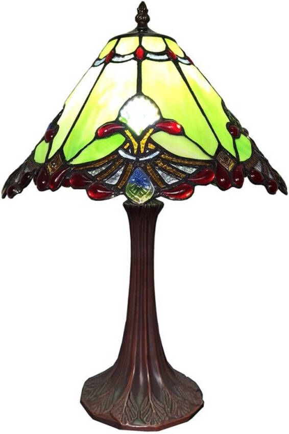 Clayre & Eef Tafellamp Tiffany Ø 31*43 cm E27 max 1*40W 5LL-6183